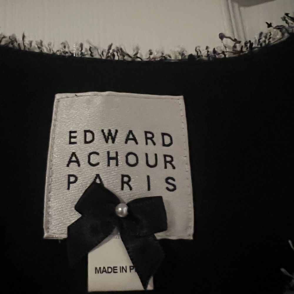 Edward Achour Paris Tweed Vest Size Small - Picture 2 of 8